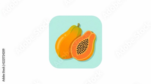 Papaya fruit icon