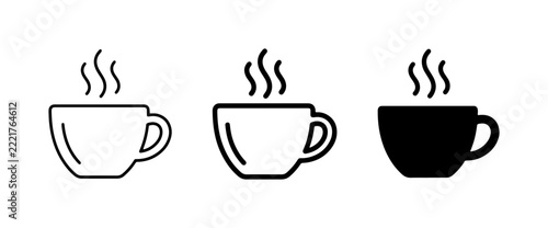 Coffee cup icon, glyph for cafe menu