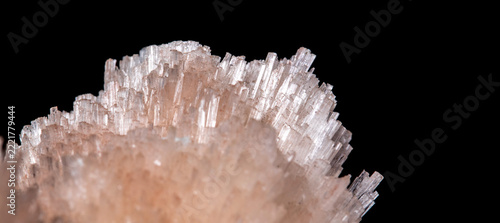 Minimalist organic white scolecite mineral asset for creative brand design