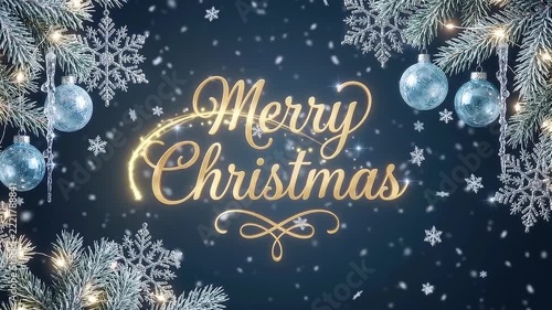 Seasonal Greeting Frame Creating Bright Lights in Festive Winter Scene