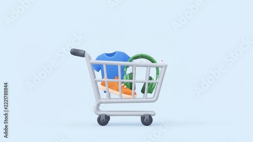 Shopping Cart Activity in Bright Minimal Storefront