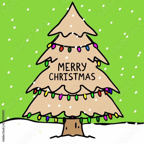 Christmas tree with lights and 