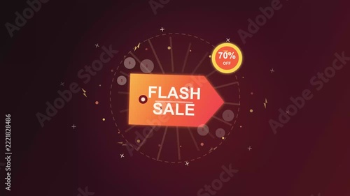Flash Sale 70% Discount Promo Banner