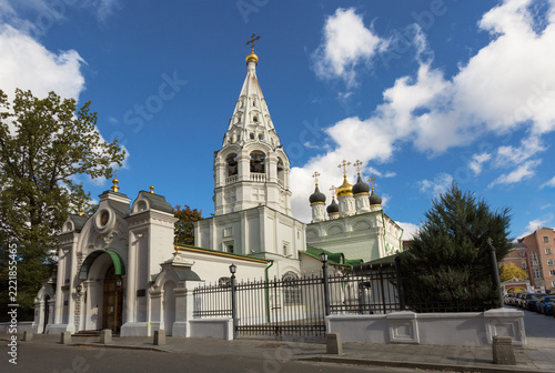 The Church of the Transfiguration of the Savior on the Sands is an Orthodox church in the Arbat district of Moscow, an architectural monument of federal significance. Located at 4A Spasopeskovsky Lane