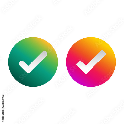 White right tick check mark icon vector on green circle over white background. flat style. tick icon for web site design, logo, app. Green circle with a white checkmark symbol. vector illustration eps