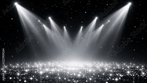 Award Background with Bright Spotlights for Celebration Ceremony 