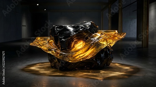 Liquid Amber & Volcanic Obsidian Studio Display