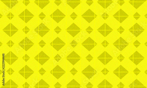 Yellow geometric seamless pattern background with rhombus diamond grid layout for gift wrapping paper, textile printing, backdrop, wallpaper, and web banner design