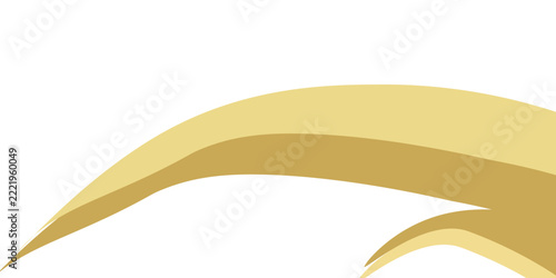 gold wave curve, golden wave corner shape for element, stripes ribbon golden graphic, striped gold