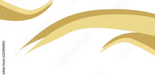 gold wave curve, golden wave corner shape for element, stripes ribbon golden graphic, striped gold
