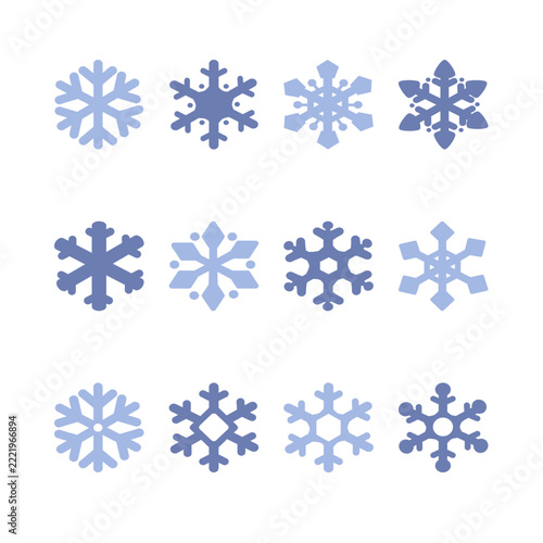 set of snowflakes