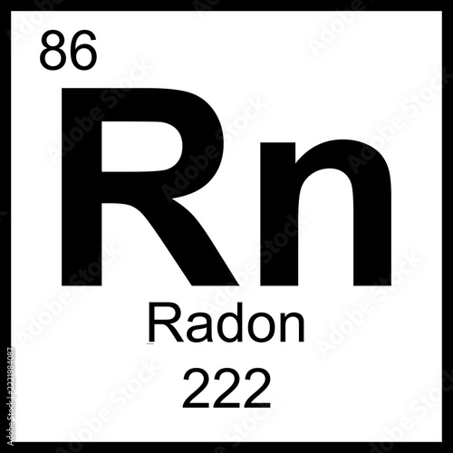 Obraz na plátně Radon periodic table element chemistry symbol