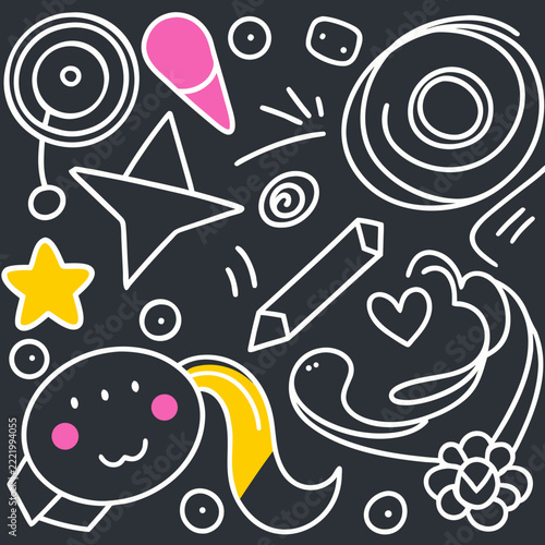 seamless pattern with funny monsters