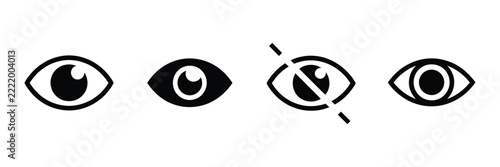 Fotografie Eye vision icon set