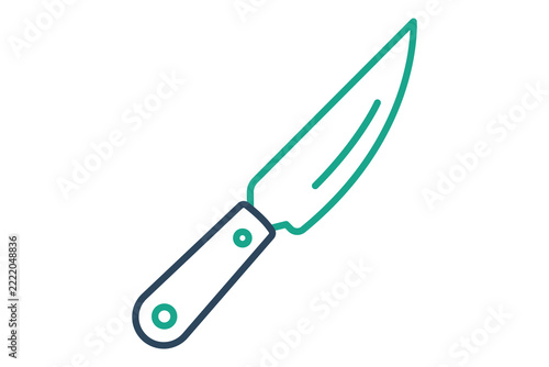 Knife icon. line icon style. icon related to dining. food service elements vector illustration
