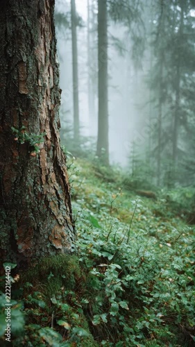 Misty Forest Scene