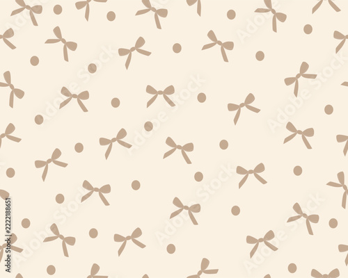 polka dots bow ribbon coquette vintage seamless repeating design