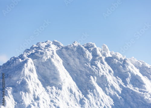 A mountain covered in snow