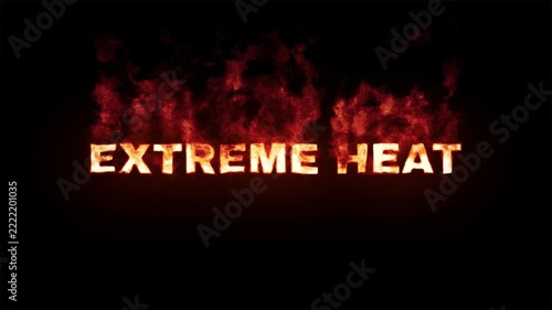 Extreme Heat with Burning Fire Effect Text Animation