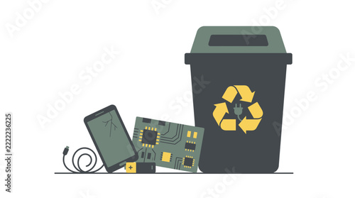 Eco friendly recycling of old smartphones and electronic waste in
