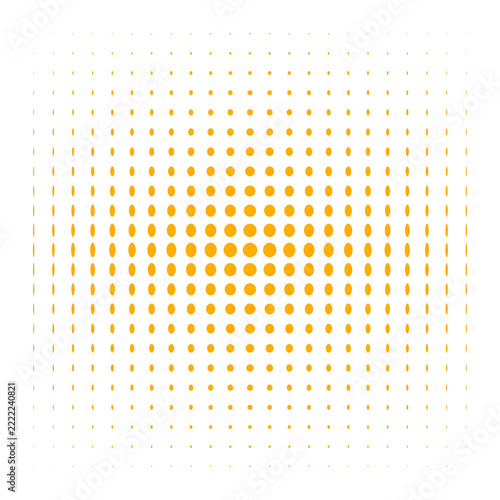 Abstract Yellow Halftone Pattern Illustration ISOLATED 