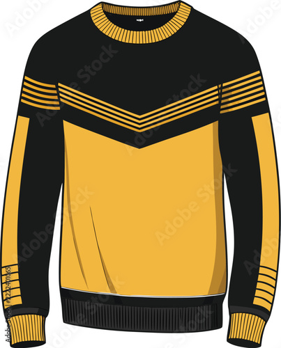 vector illustration of yellow t shirt