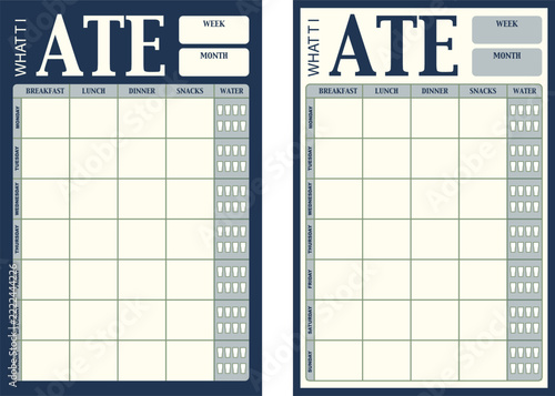 What I ate planner.