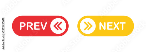Red and yellow navigation buttons with arrows for previous and next actions