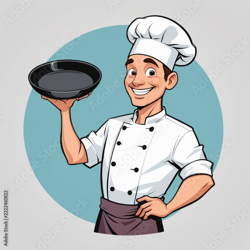 the chef holding a plate