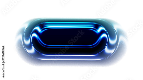blue glossy button