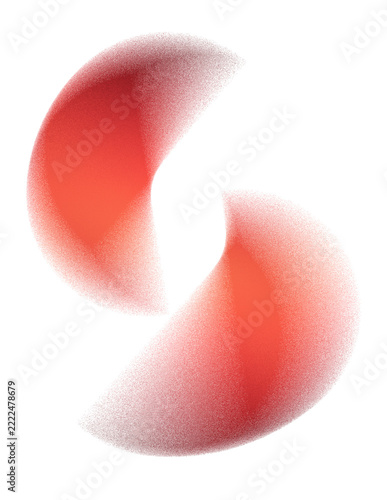 3d render of a red abstract shape
