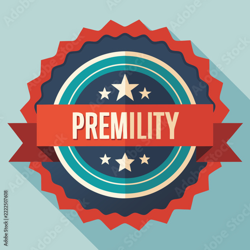 Minimal Flat Quality Guarantee Badges and Seals Collection