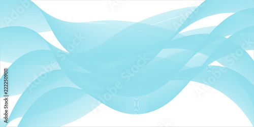Abstract blue smooth waves on white background.Vector illustration.