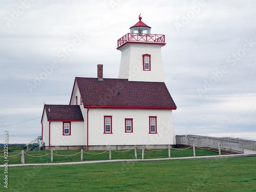 Wood island lighthouse, PEI, photographed in autumn