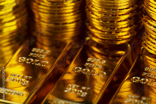 Lots of gold bars and coins