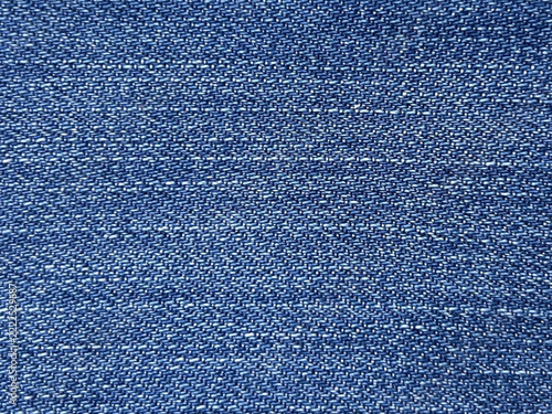 Blue Denim Fabric Texture Background with Diagonal Weave