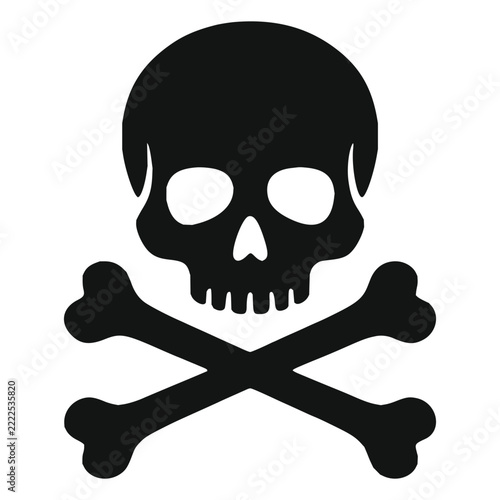 Skull and Crossbones Vector Icon