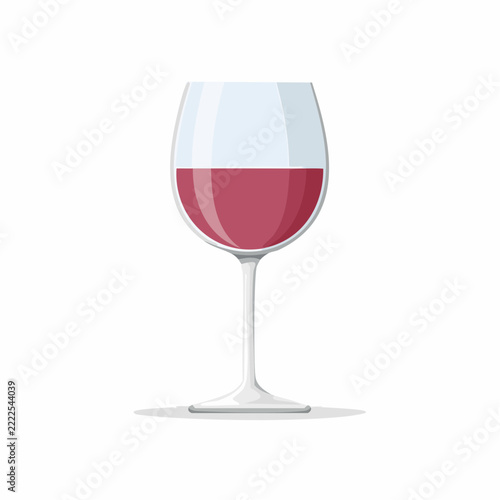 Empty wine glass vector icon