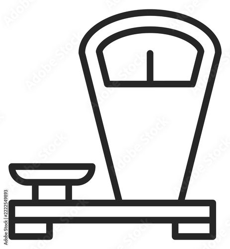 Fotografie Mechanical scales. Retail weight measuring tool icon