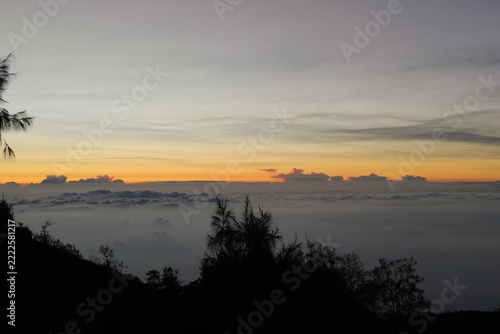 Canvas Print see the sunset with thick clouds