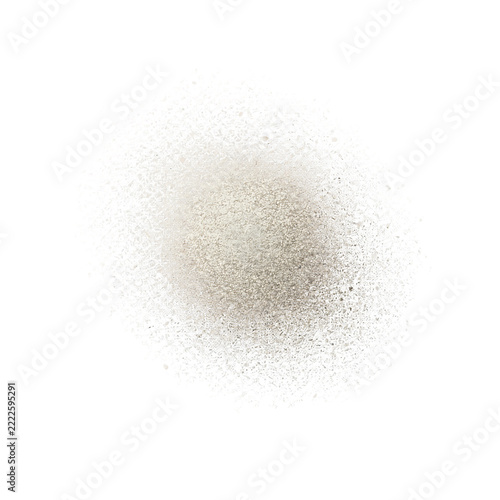Fine gray dust particles scattered in a soft cloud