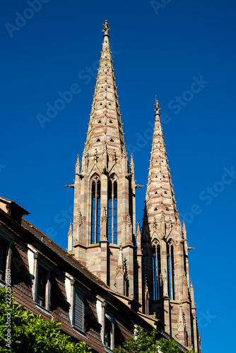 Turmaufsätze der-Kirche St. Peter und Paul in Obernai