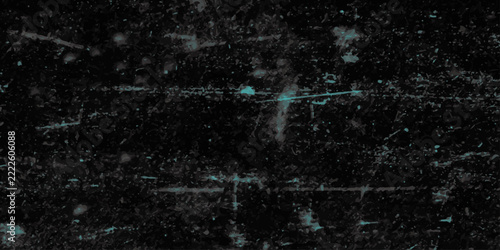 Blue grunge texture. abstract blue watercolor background. Dark grunge green concrete on black background. white scratches with spots isolated on a black background
