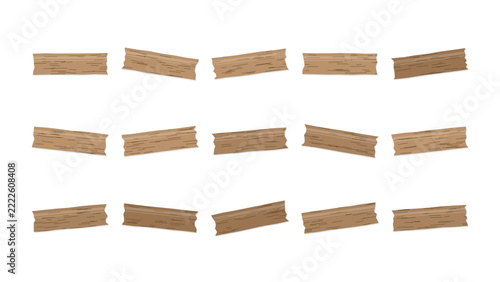 Set of wooden planks
