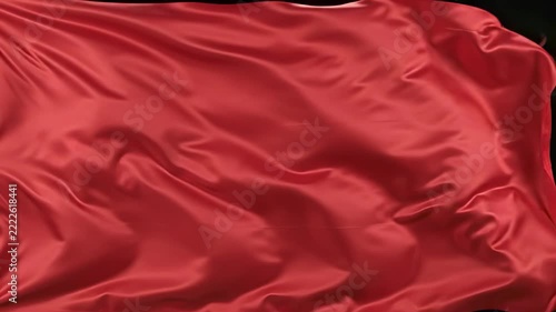 Flowing Red Silk Ribbon Transition on Black