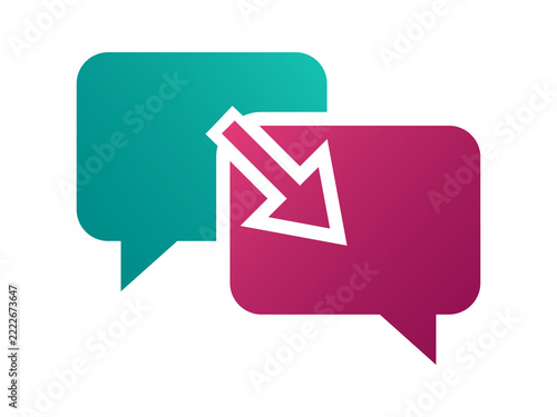 Chat Message Transfer Arrows For Conversation Exchange Online Messaging And Digital Communication Icon