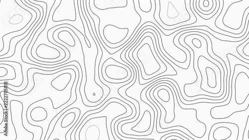 Abstract topography animation pattern dynamic waves motion white background video. Abstract topography map lines pattern white modern abstract shape.