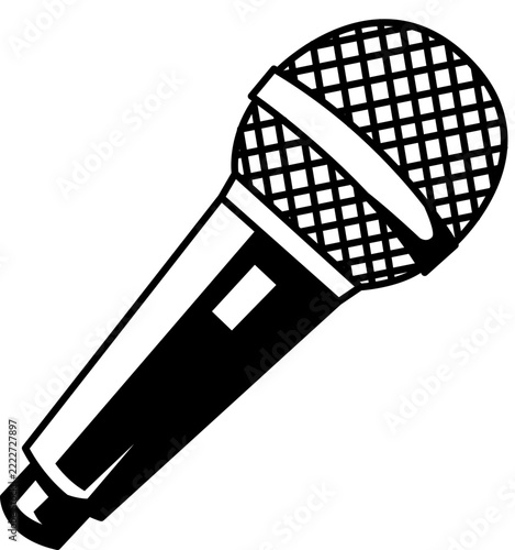 vector illustration of a microphone