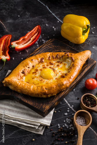 khachapuri in Adjarian style