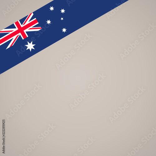 Top left corner ribbon flag of Australia